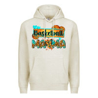 Oatmeal Heather basketball mama with leopard Premium Hoodie - Zillion Design Studio