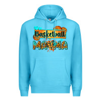 Ocean Blue basketball mama with leopard Premium Hoodie - Zillion Design Studio