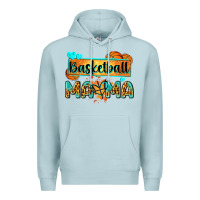 Blue Mist basketball mama with leopard Premium Hoodie - Zillion Design Studio