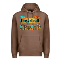 Chestnut basketball mama with leopard Premium Hoodie - Zillion Design Studio