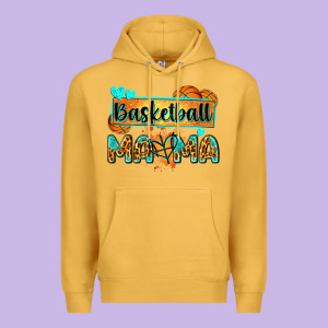 Basketball Mama With Leopard Premium Hoodie Designed By Zillion Design Studio