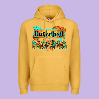 Basketball Mama With Leopard Premium Hoodie Designed By Zillion Design Studio