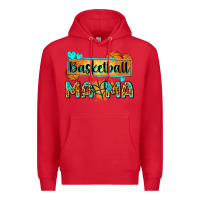 Red basketball mama with leopard Premium Hoodie - Zillion Design Studio