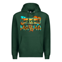 Sports Green basketball mama with leopard Premium Hoodie - Zillion Design Studio