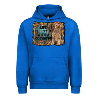 Cobalt life is better with a cockapoo Urban Hoodie - RanaPortraitStore