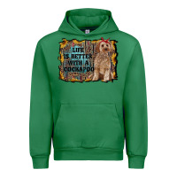 Emerald life is better with a cockapoo Urban Hoodie - RanaPortraitStore
