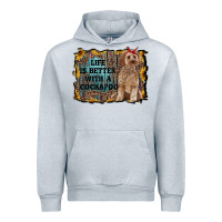 Heather Grey life is better with a cockapoo Urban Hoodie - RanaPortraitStore