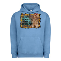 Pigment Pebble Blue life is better with a cockapoo Urban Hoodie - RanaPortraitStore