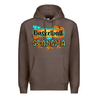Coffee basketball grandma with leopard Premium Hoodie - Zillion Design Studio