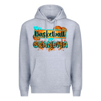 Heather Grey basketball grandma with leopard Premium Hoodie - Zillion Design Studio