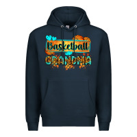Navy basketball grandma with leopard Premium Hoodie - Zillion Design Studio