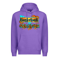 Purple basketball grandma with leopard Premium Hoodie - Zillion Design Studio