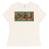 Bone texas sunflower cactus cowhide leopard licence plate Ladies Tee - Artiststas