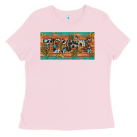 Bubblegum Pink texas sunflower cactus cowhide leopard licence plate Ladies Tee - Artiststas