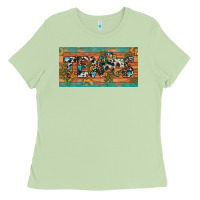 Matcha texas sunflower cactus cowhide leopard licence plate Ladies Tee - Artiststas