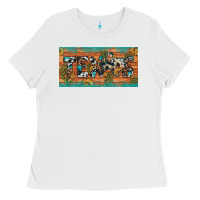 White texas sunflower cactus cowhide leopard licence plate Ladies Tee - Artiststas
