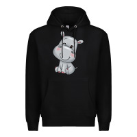 Black hippo Premium Hoodie - texasbilliewilder
