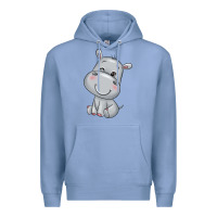 Colony Blue hippo Premium Hoodie - texasbilliewilder