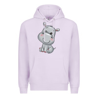 Lilac hippo Premium Hoodie - texasbilliewilder