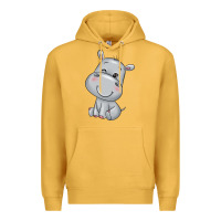 Mustard hippo Premium Hoodie - texasbilliewilder