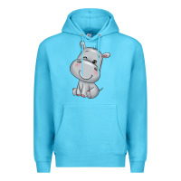 Ocean Blue hippo Premium Hoodie - texasbilliewilder