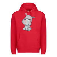 Red hippo Premium Hoodie - texasbilliewilder