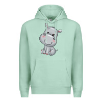 Seafoam hippo Premium Hoodie - texasbilliewilder