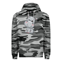 Slate Camo hippo Premium Hoodie - texasbilliewilder
