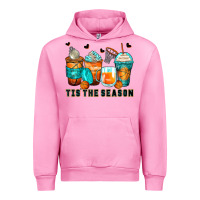 Fuchsia Pink tis' the season basketball coffee cups Urban Hoodie - Zillion Design Studio