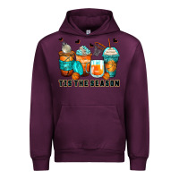 Mauve Wine tis' the season basketball coffee cups Urban Hoodie - Zillion Design Studio