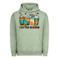 Pigment Oil Green tis' the season basketball coffee cups Urban Hoodie - Zillion Design Studio