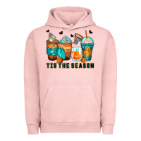 Pigment Salmon tis' the season basketball coffee cups Urban Hoodie - Zillion Design Studio