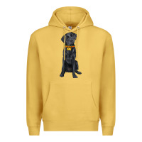 Antique Gold labrador retriever with overflow Premium Hoodie - texasbilliewilder