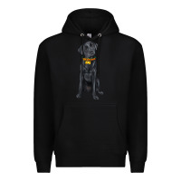 Black labrador retriever with overflow Premium Hoodie - texasbilliewilder