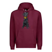 Burgundy labrador retriever with overflow Premium Hoodie - texasbilliewilder
