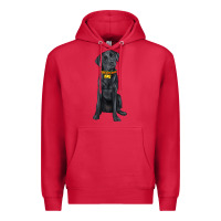 Cardinal labrador retriever with overflow Premium Hoodie - texasbilliewilder