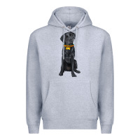Heather Grey labrador retriever with overflow Premium Hoodie - texasbilliewilder
