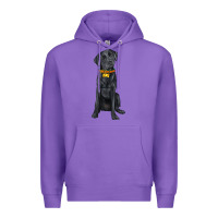 Purple labrador retriever with overflow Premium Hoodie - texasbilliewilder