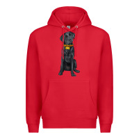 Red labrador retriever with overflow Premium Hoodie - texasbilliewilder