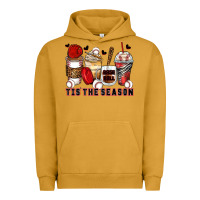 Pigment Peanut Butter tis' the season baseball coffee cups Urban Hoodie - Zillion Design Studio