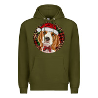 Army Green beagle christmas ornament Premium Hoodie - RanaPortraitStore
