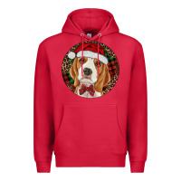 Cardinal beagle christmas ornament Premium Hoodie - RanaPortraitStore