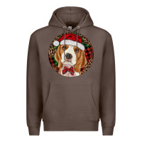 Coffee beagle christmas ornament Premium Hoodie - RanaPortraitStore