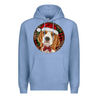 Colony Blue beagle christmas ornament Premium Hoodie - RanaPortraitStore