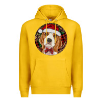 Lemon beagle christmas ornament Premium Hoodie - RanaPortraitStore