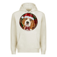 Oatmeal Heather beagle christmas ornament Premium Hoodie - RanaPortraitStore
