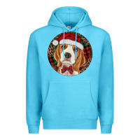 Ocean Blue beagle christmas ornament Premium Hoodie - RanaPortraitStore