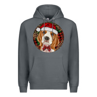 Rock beagle christmas ornament Premium Hoodie - RanaPortraitStore
