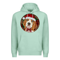 Seafoam beagle christmas ornament Premium Hoodie - RanaPortraitStore