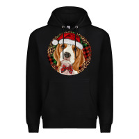 Black beagle christmas ornament Premium Hoodie - RanaPortraitStore